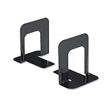 Innovera Nonskid Heavy Gauge Steel Universal Economy Bookends, 4 3/4 x 5 1/4 x 5-Inches, Black, 6 Pair (54055)
