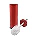 Bathroom Pedal Bin and Toilet Brush Set - 3 Litre Bin - Red Finish