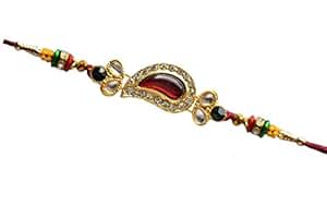 Amazon.com: Kundan Rakhi Bracelet with Faux Stones for