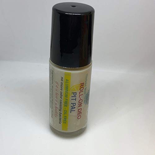 PIT PAL | Sensitive Skin All Natural VEGAN Baking Soda Free | Non Greasy Underarm Roller Deo | Detox Deo - No Oil - No Beeswax - No Oil Stains on Clothes | Glass Container