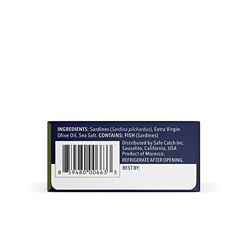 Safe Catch Wild Sardines in Extra Virgin Olive Oil WildCaught Skinless