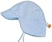 SimpliKids UPF 50+ UV Ray Sun Protection Baby Hat w/ Neck Flap & Drawstring,Light Blue,0-12 Months