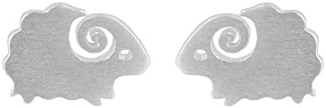 925 Sterling Silver Simple Cute Sheep Stud Earrings