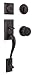 Kwikset Hawthorne Single Cylinder Handleset w/Juno Knob featuring SmartKey in Venetian Bronze primary