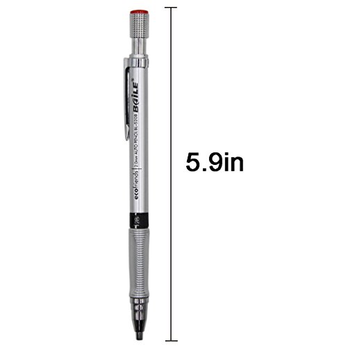 Aimeio Mechanical Pencil,2.0mm Automatic Pencil with Lead,Office School Supplies 2B Pens for Drawing,Sketching,Writing,Drafting,6-Count