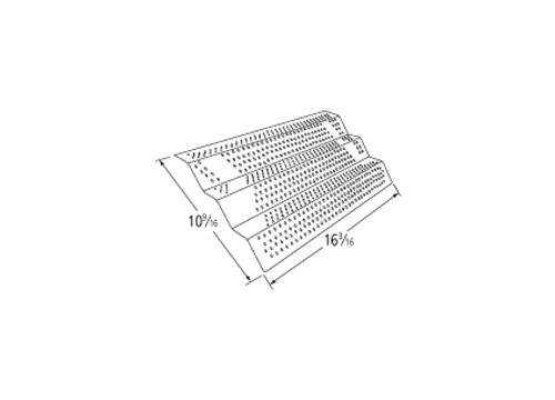 Music City Metals 90561 Stainless Steel Heat Plate Replacement for Select Fire Magic Gas Grill Models