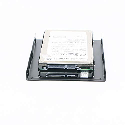 Saisn 2.5" to 3.5" SSD HDD Hard Disk Drive Holder Metal Mounting Bracket Adapter (Dual Drive)