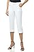 Rekucci Women's Ease into Comfort Modern Classic Cuffed Capri (12, White)