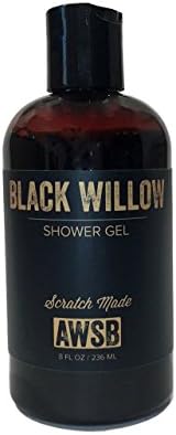Black Willow Moisturizing Bath & Shower Gel for Acne, with Organic Ingredients + Tea Tree & Charcoal, by A Wild Soap Bar