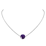 Dainty Real Purple Amethyst Crystal Pendant 925