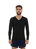 Thermajohn Mens Ultra Soft V-Neck Thermal Underwear Shirt – Fleece Lined Long Sleeve Underwear Long Johns T Shirt