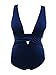 Zity Women Sexy V Neck One Piece Swimsuit Solid Backless Swimwear