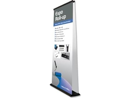 Banner Display Roll Up Expo Black Double 83x200 Cm Banner