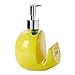 Tri-Coastal Design Decorative 2-in-1 Ceramic Lemon Shaped Kitchen Bathroom Sink Countertop Space-Saver Refillable Soap Pump Dispenser and Sponge Caddy Holder
