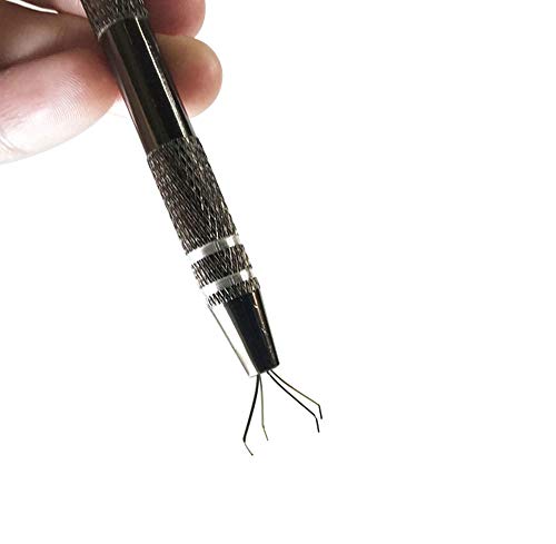 Magic&shell 1PC 4 Prong Standard Pick-up Tool Metal Grabber IC Chips Tiny Components Tool Jewel Diamond Gem Tweezers