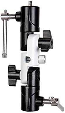 Kaliou 3-Section U-Shape Swivel Flash Bracket for Umbrella Holder Adapter Mount Light Stand Adapter Nikon and Canon Speedlight