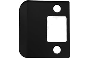 QCAA Solid Brass Extended Lip Strike, 2''X2-1/4", Matte Black, 1 Pack, Made in Taiwan