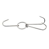 304 Stainless Steel Pot Hooks Double Meat Hooks Upgrade Powerful 11 Inch Rotary Device Slaughtering Barbecue Easier and More Powerful