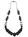 Baby Teething Necklace for Mom: Silicone Baby Teether Necklace for Teething Pain Relief In Babies & Toddlers| Sturdy & Stylish Chewable Necklace for Boys & Girls| Great Gift (Black/Marble/Grey/Marble)