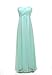 Kiss Dress Women's Bridesmaid Dresses Long Sweetheart Prom Gowns Chiffon Strapless(L,Mint)