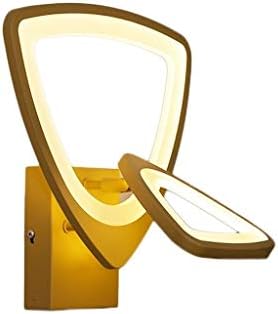Wall Light Modern Minimalist Bedroom Bedside Rotatable Wall Lamp Dimming and Switch Remote Control Nordic Living Room Wall LED Lights Indoor Lighting (Color : Yellow-A)