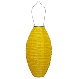 Allsop Home and Garden 30082 1 Count Oblong Soji Pod Solar Lantern, 7 by 15-Inch, Marigold