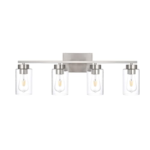 A1A9 4 Light Bathroom Vanity Light Fixtures, Brush