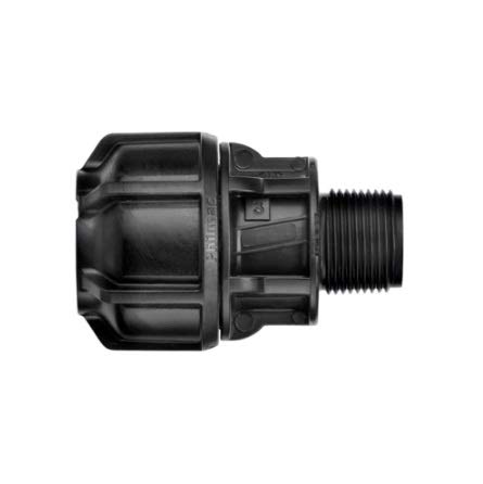 Philmac Metric/Imperial End Connector POL X MI 25mm / 3/4" x 1/2" BSP 9231
