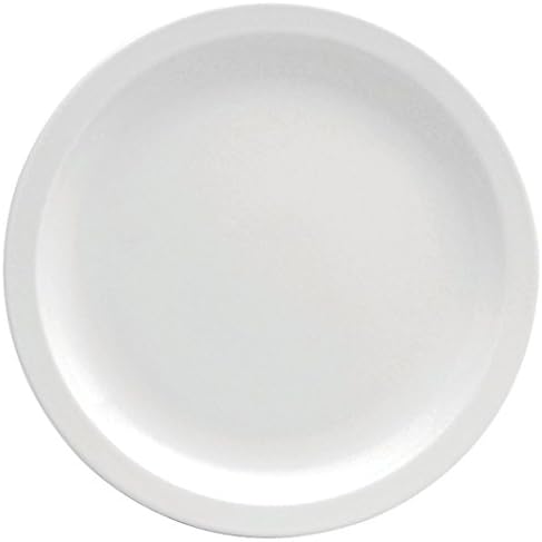 OneidaFoodservice Narrow Rim Plate, 6.5", Set of 36, Bright White Porcelain