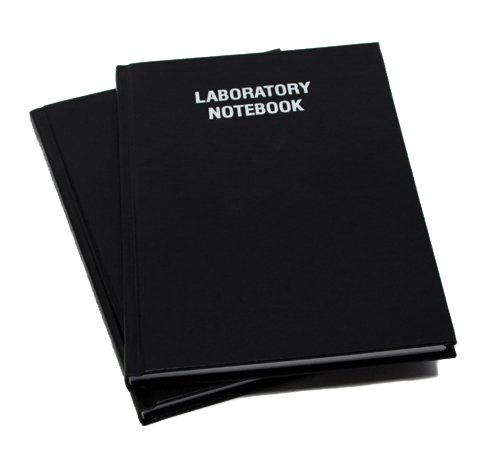 Scientific Notebook Company, Laboratory Notebook, Black Hardcover, 6