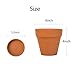 YXMYH Terra Cotta Pots with Saucer- 6-Pack Large Terracotta Pots Clay Pots 4'' Clay Ceramic Pottery Planter Cactus Flower Pots Succulent Pot Drainage Hole- Great for Plants
