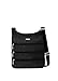 Baggallini Big Zipper Travel Crossbody Bag, Black Cheetah, One Size