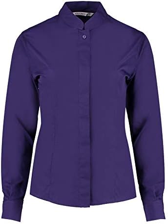 Kustom Kit Womens Ladies Plain Long Sleeved Shirt Work Formal Office Business Tailored Fit