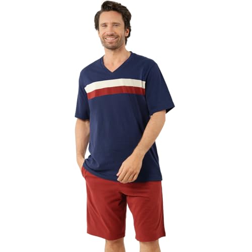 Eminence Popeline 7w32 Set di Pigiama, Cielo, XXL Uomo