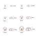 PH PandaHall 690 Pcs 4/5/6/8/10/12mm Flat Back Half Round Pearl Cabochons for Nail DIY Craft Snowman Ornament Decoration, Beige