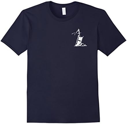 Men's The Crusader Even Though I Walk Through I Fear No Evil Shirt XL Navy