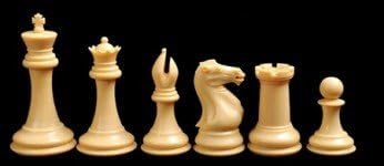 House of Staunton 3.75" Weighted Plastic Collector Chess Set - Black & Natural