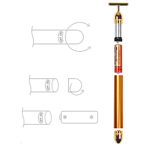 NBLJF Pulse Facial Massager Waterproof Pulse Beauty Bar T Shape Firming Facial Roller Massager Skin Care Roller Body Firming Massage Skin Care Tools