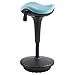 JUMMICO Standing Desk Stool Adjustable-Height Active Learning Standing Chair Tall Swivel Sitting Balance Chair for Office Home School Comfortable and Breathable Seat (Blue)