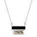 Silpada 'Double Bar' Natural Agate & Pyrite Necklace in Sterling Silver
