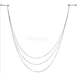 Diansts(TM) 2x 14G Stainless Steel Barbell Nipple Ring Piercing Jewelry 3-layer Body Chain