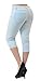 HyBrid & Company Women's Perfectly Shaping Stretchy Denim Capri