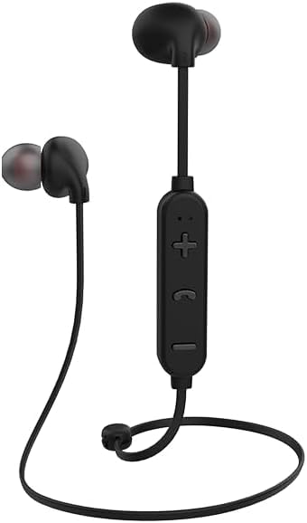 Mr. Gadget's Solutions Bluetooth Earphones, Wireless Neck Stereo, Noise Cancelling, Mic, For Sports/Running/Gym, Black