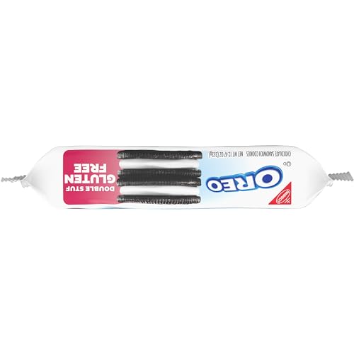 OREO DOUBLE STUF GLUTEN FREE CHOCOLATE SANDWICH COOKIES, GLUTEN FREE COOKIES, 12.47 OZ PACKS
