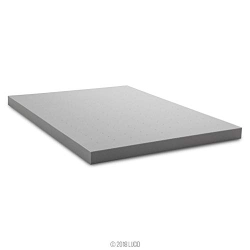 Lucid 4 Inch Mattress Topper Twin XL Memory Foam Bamboo Charcoal