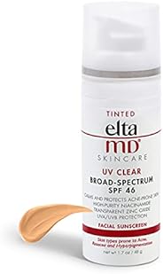 EltaMD UV Clear Tinted Face Sunscreen Broad-Spectrum SPF 46 Face Sunscreen for Sensitive Skin or Acne-Prone Sk