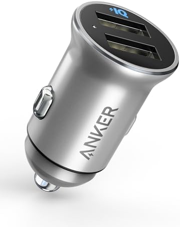 Car Charger, Anker Mini 24W Metal Dual USB Car Charger