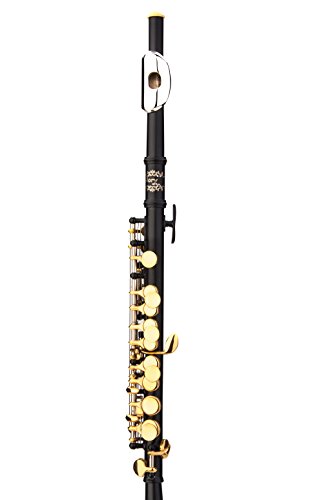 Glory Key of C Piccolo with Pro Case, Joint Grease, Cleaning Cloth and Rod, and Gloves, Black/Gold keys ~ More COLORS Available ! CLICK on LISTING to SEE All Colors - Thumbnail 7