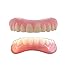 Instant Smile Veneer Set with Small Top Set of White Teeth and Bottom Set of White Teeth