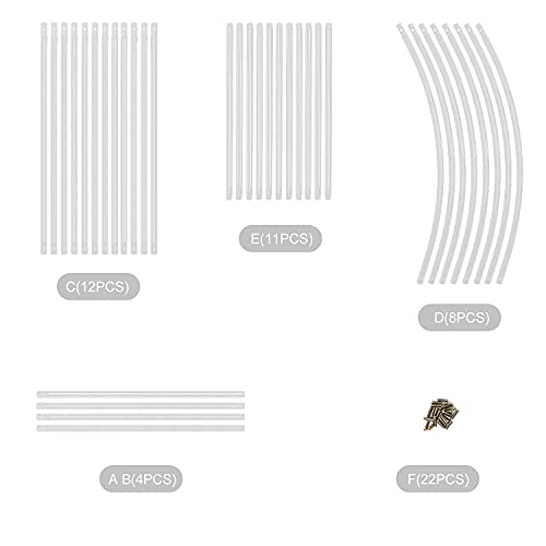 EXLECO Rosenbogen 240x140x38cm Gartenbogen Metall Stahlrahmen Pavillongestell Torbogen Garten für Kletterpflanzen… – Bild 6